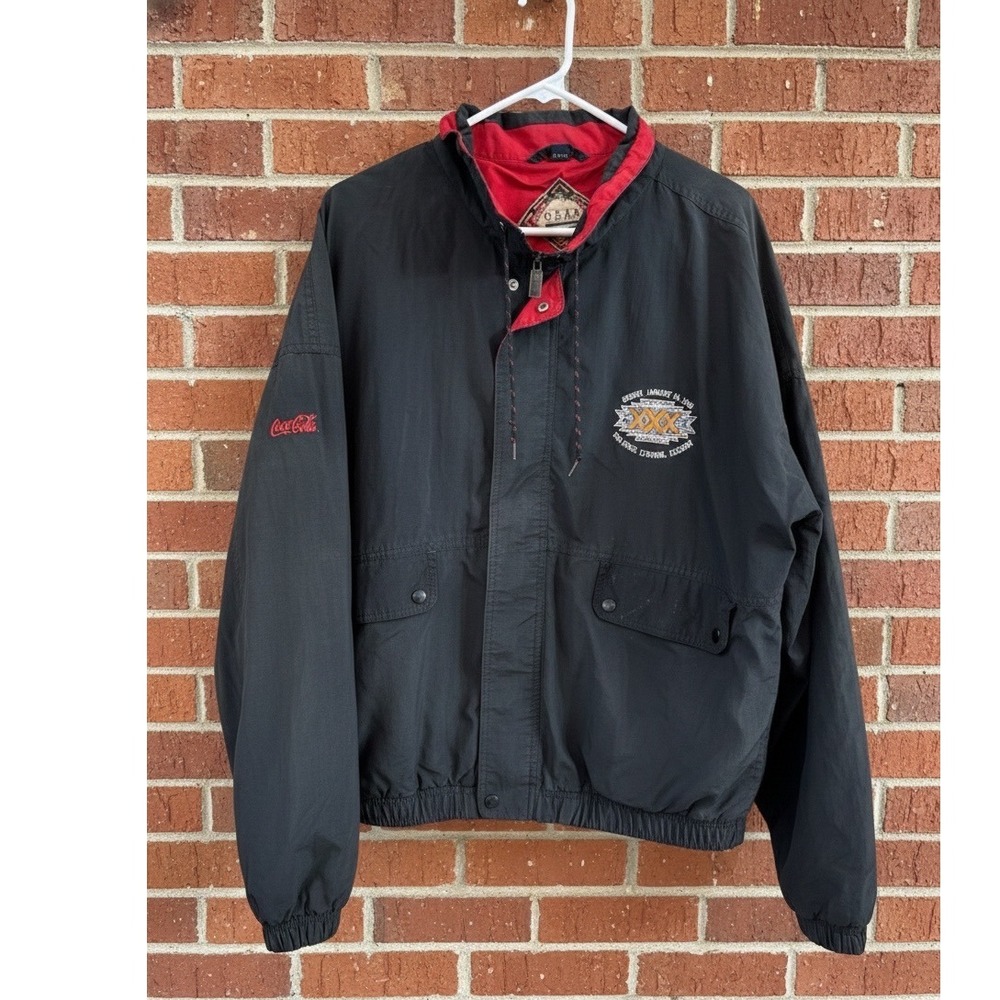 🔥Vintage Gear 🤑 Sports‎ Super Bowl XXX 1996 Jacket Mens XL Coca-Cola 90's NFL